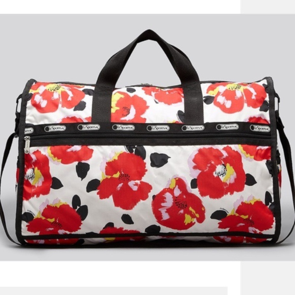 LeSportSac Garden Poppy Weekender set